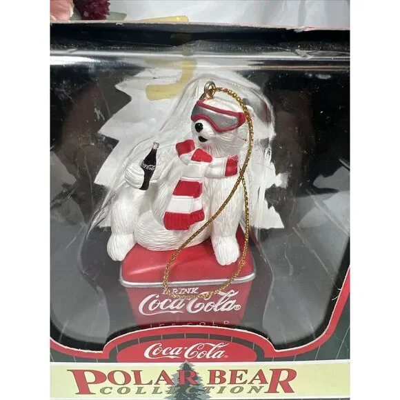 1998 COCA-COLA POLAR BEAR COLLECTION ORNAMENT - Bear Coke Machine - - Picture 3 of 12